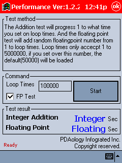 CeBeans pocket PC benchMark